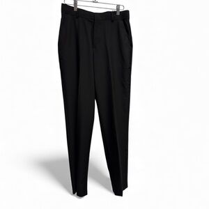 Izod Boys Black Flat Front Dress Pants Size 16 NWT